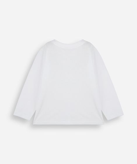 camiseta infantil de algodão manga longa patrulha canina off white