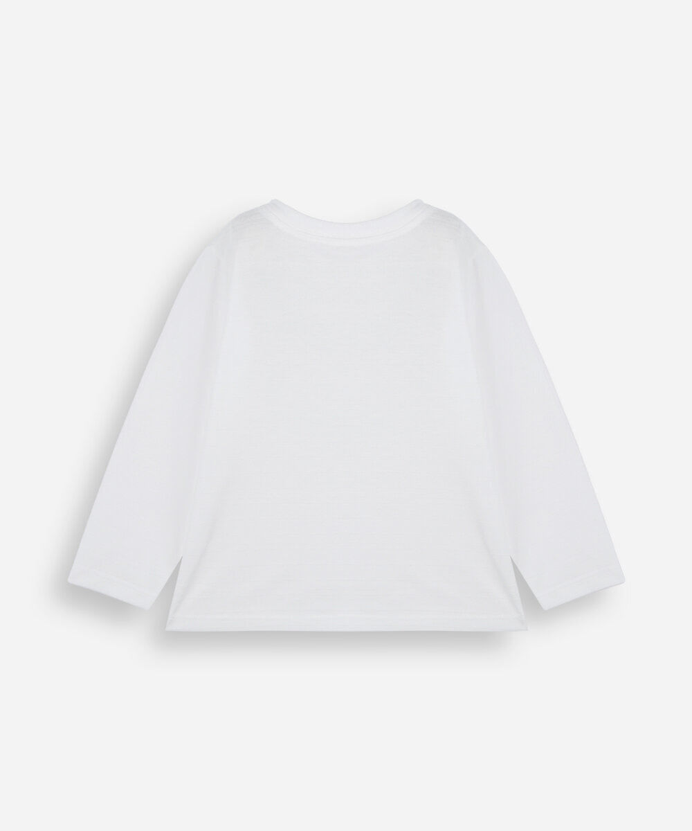 camiseta infantil de algodão manga longa patrulha canina off white