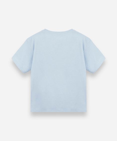 camiseta infantil de algodão manga curta julia faria e mickey e amigos azul