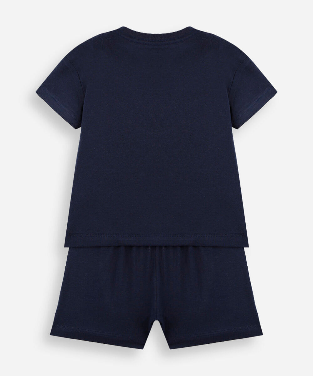 pijama curto infantil de algodão patrulha canina azul