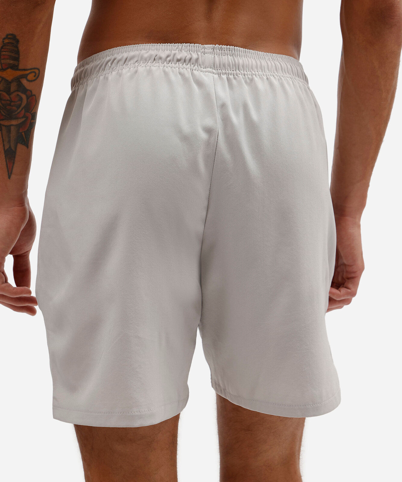bermuda esportiva masculina com recorte cinza