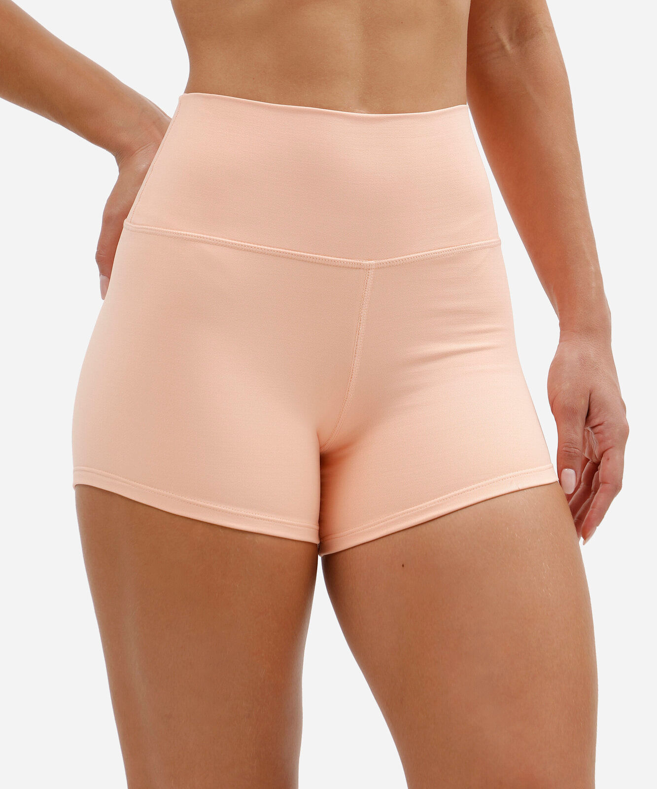 short hot pant esportivo feminino de poliamida laranja
