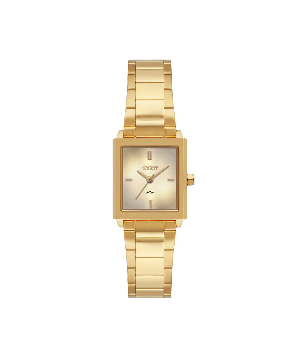 relógio feminino orient lgss0080 c1kx analógico dourado