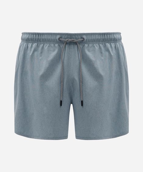 short masculino cós elástico plus size azul