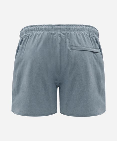 short masculino cós elástico plus size azul