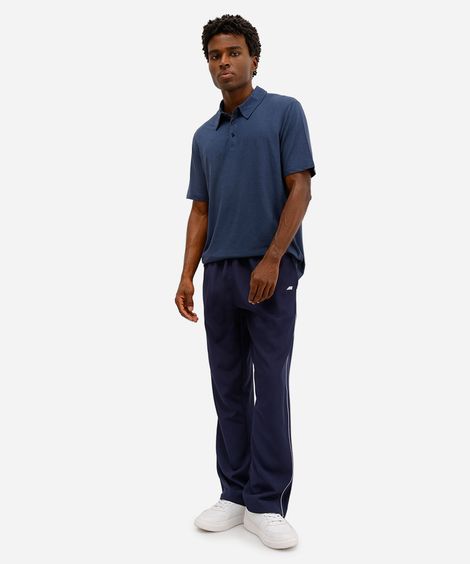 calça masculina esportiva com nervuras azul