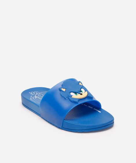 chinelo infantil sonic grendene  azul