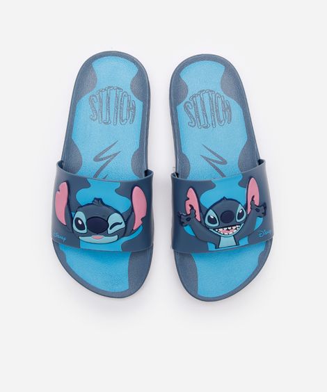 chinelo slide infantil azul
