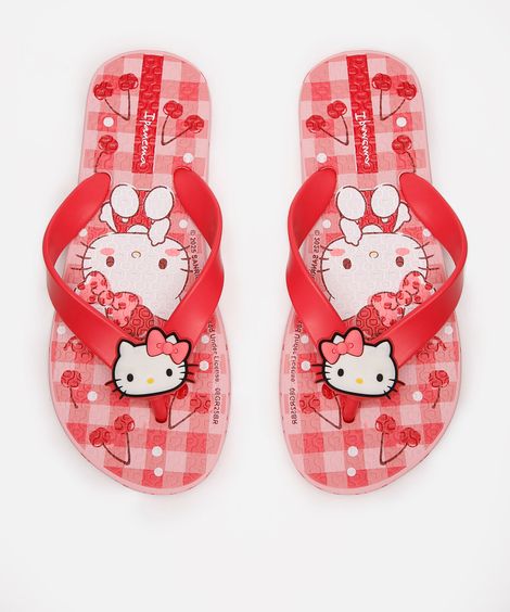 chinelo infantil hello kitty ipanema rosa