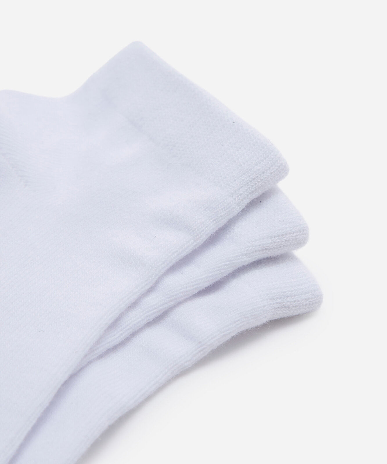 kit de 3 pares de meias esportivas femininas cano baixo de algodão branca