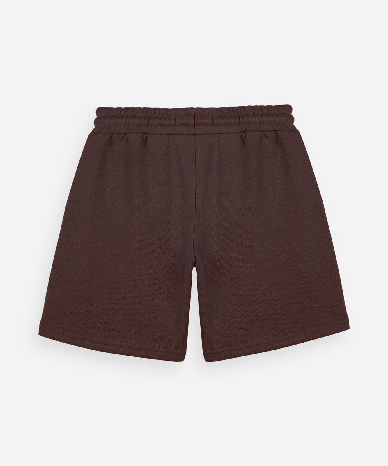bermuda infantil de moletom com recorte marrom