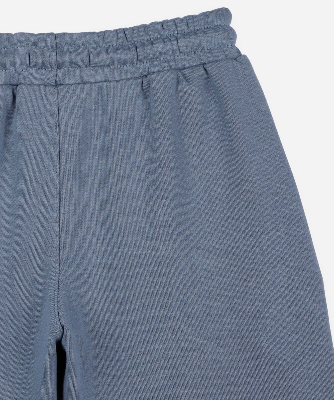 bermuda infantil masculina de moletom com recortes azul
