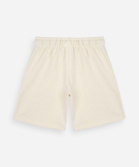 bermuda infantil de moletom estampado amarela