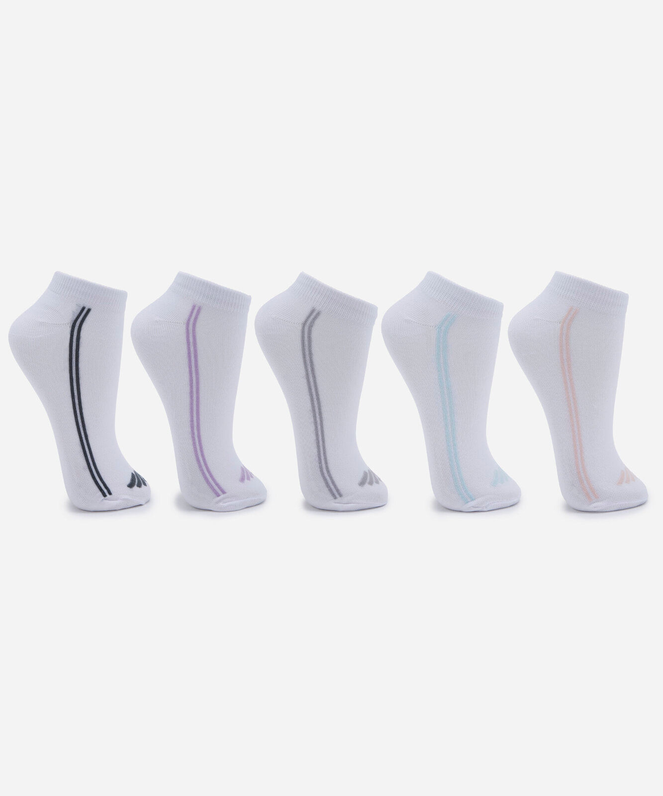 Kit de 5 meias femininas cano baixo colorido