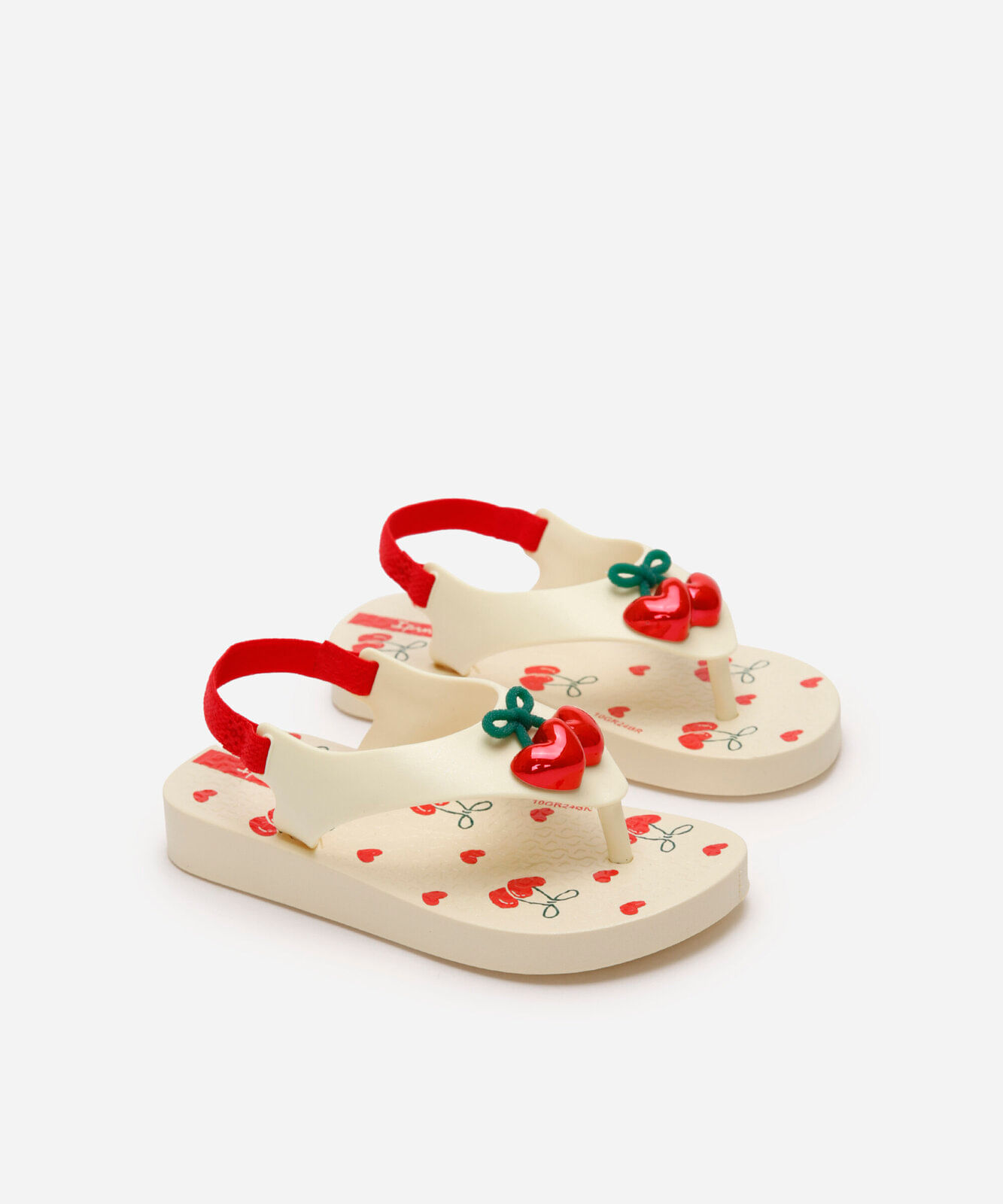 chinelo infantil ipanema belle com elástico bege