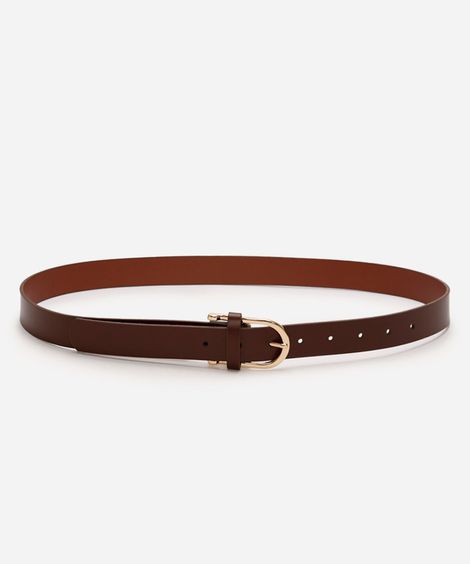 cinto feminino com fivela marrom