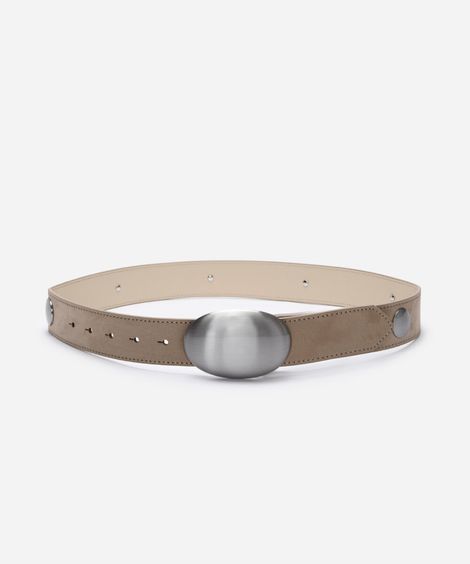 cinto feminino com tachas marrom