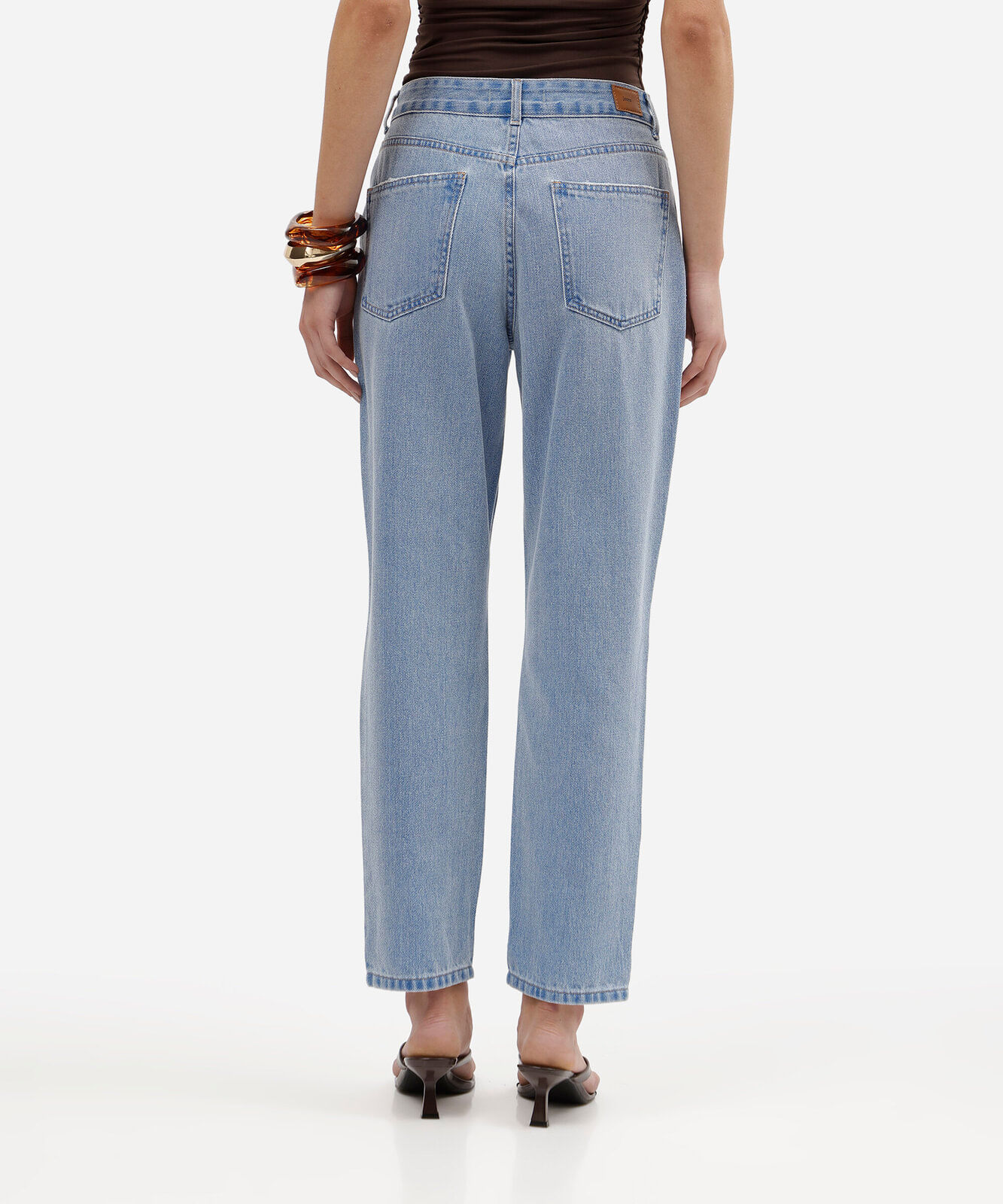 calça jeans mom cintura super alta azul