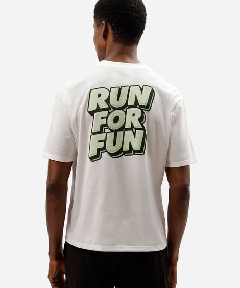 camiseta esportiva masculina regular estampada off white