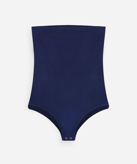 body sem alça juvenil com viscose azul