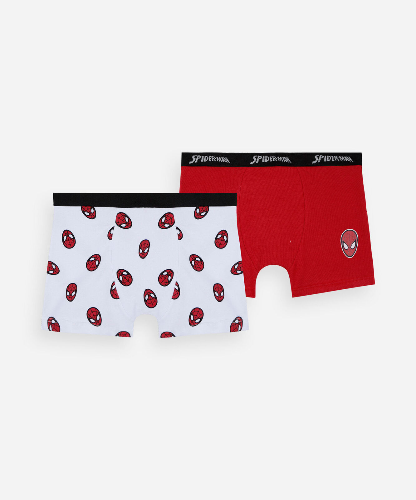 kit de 2 cuecas boxer infantis de algodão homem aranha colorido