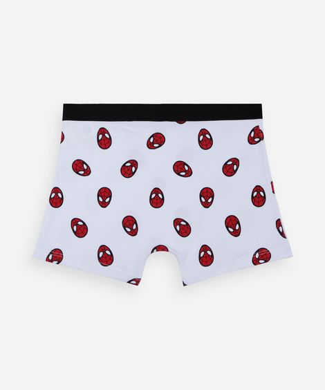 kit de 2 cuecas boxer infantis de algodão homem aranha colorido