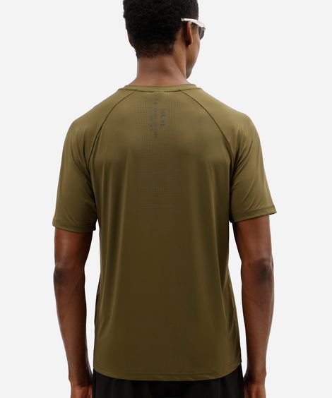 camiseta masculina esportiva de poliamida verde