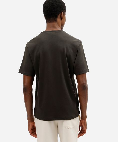 camiseta masculina comfort em malha interlock lisa verde