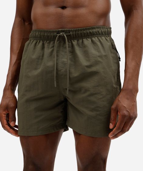 short de praia masculino de poliamida com cós elástico verde