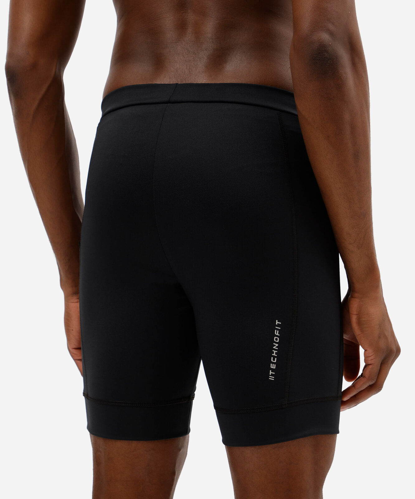 bermuda masculina de compressão esportiva com bolso preta