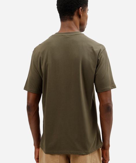 camiseta esportiva masculina com algodão manga curta estampada verde