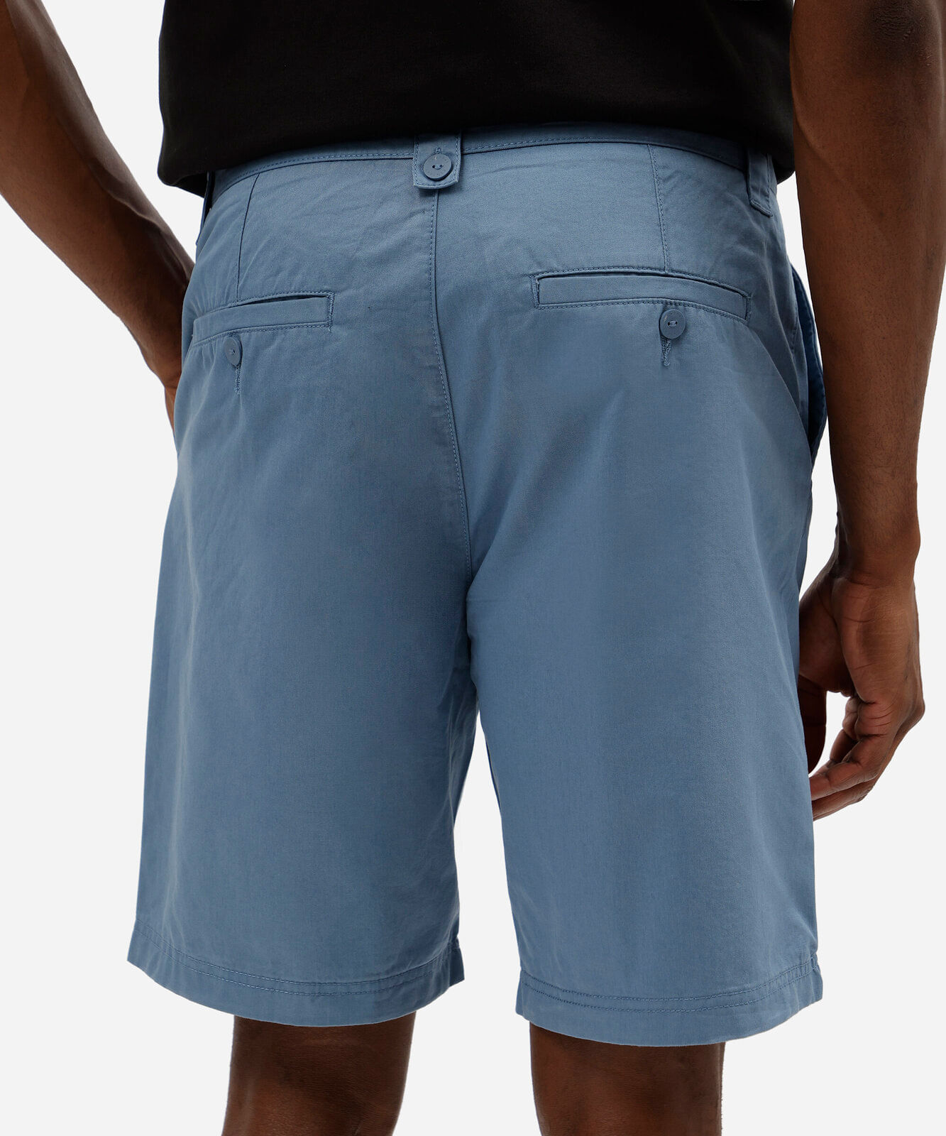 bermuda reta chino masculina de sarja azul