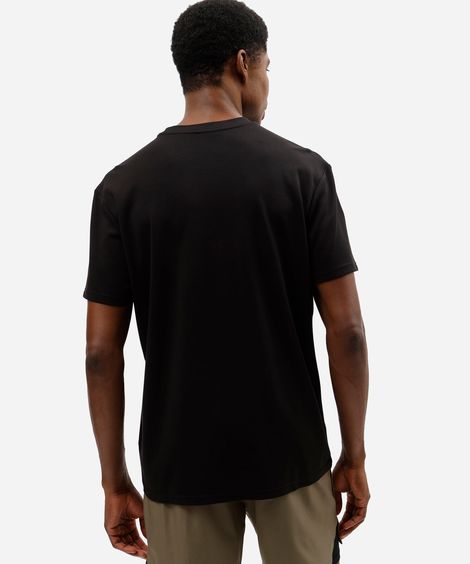 camiseta oversized masculina com viscose manga curta esportiva preta