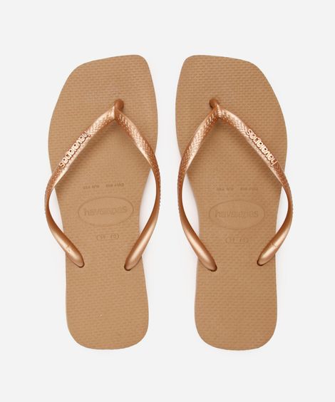 chinelo havaianas slim square bege