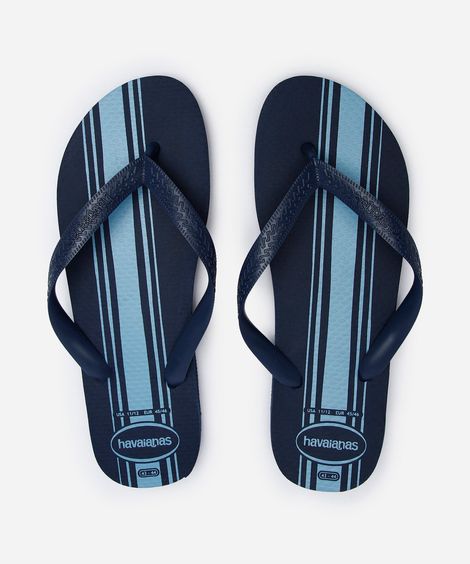 chinelo havaianas listrado azul