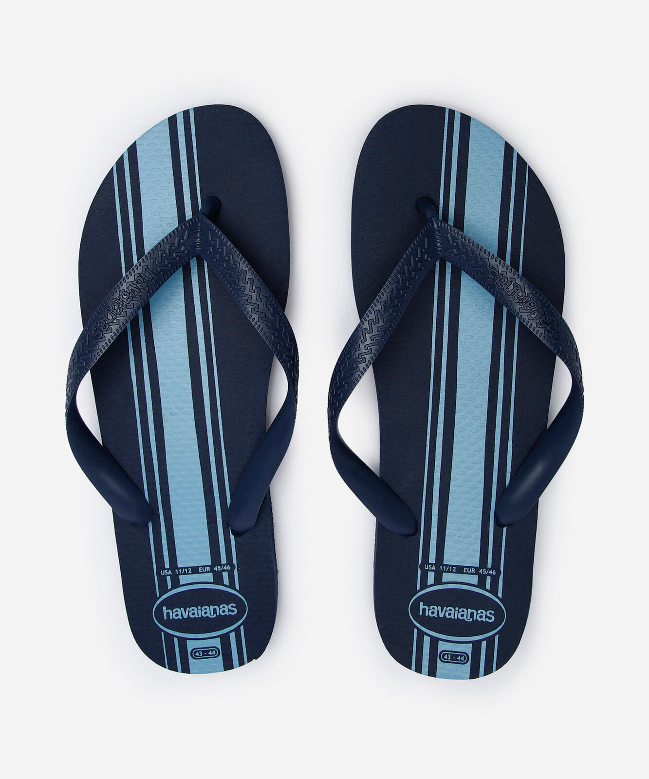 chinelo havaianas listrado azul
