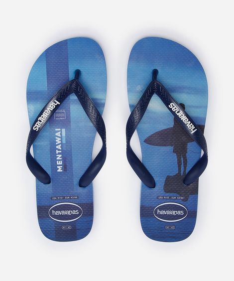chinelo masculino havaianas surfer azul
