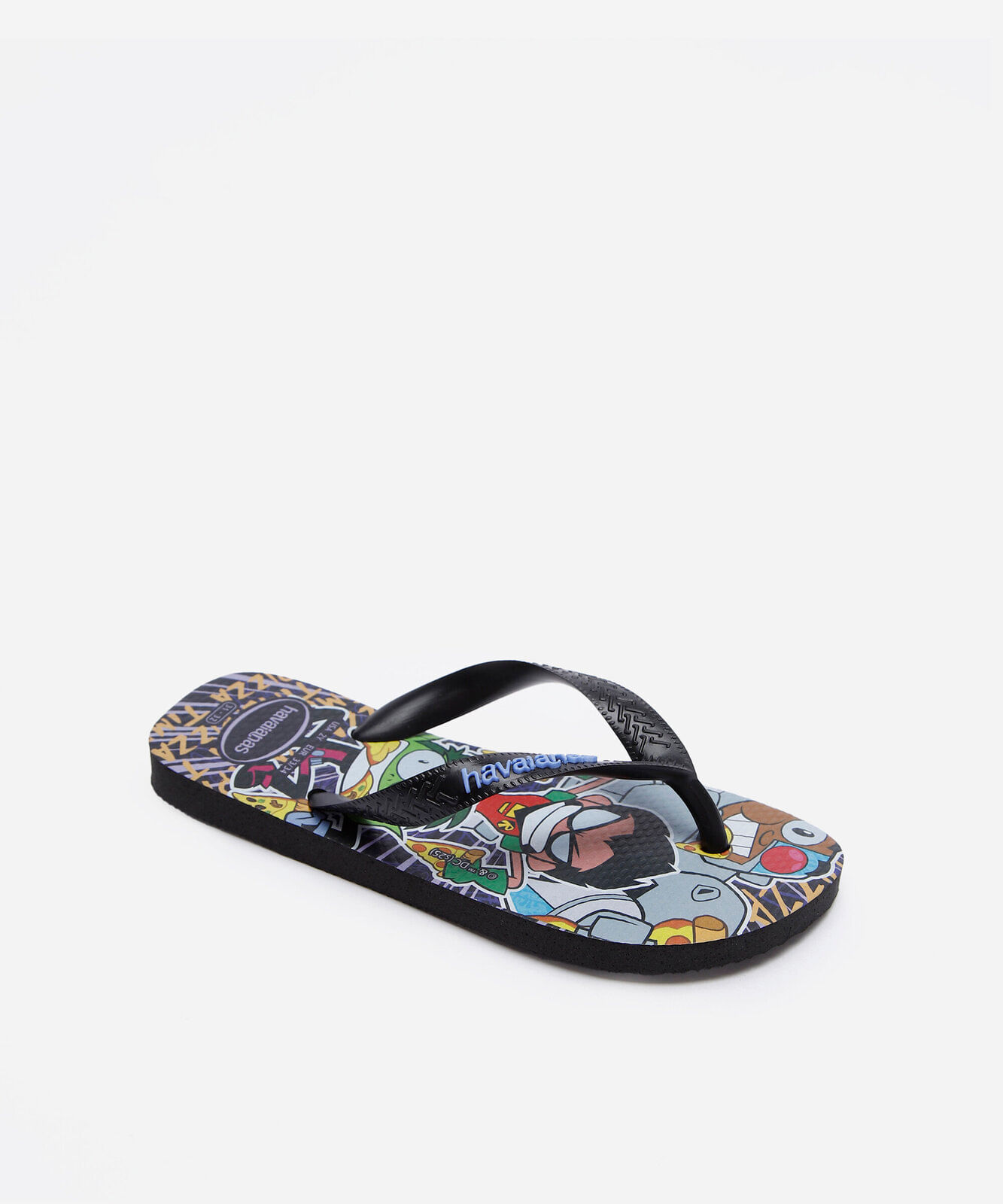 chinelo infantil havaianas estampado preto