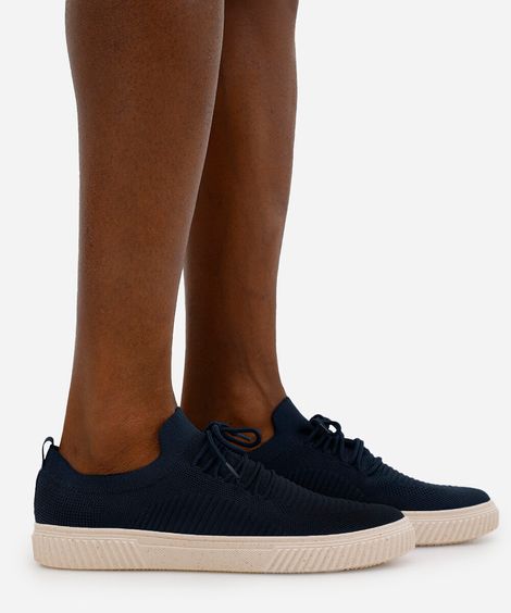 tênis masculino knit oneself - azul marinho