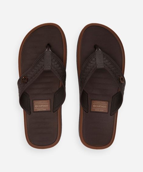 chinelo de dedo coimbra cartago marrom