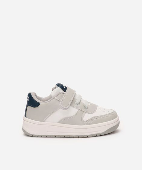 tênis infantil com velcro cinza