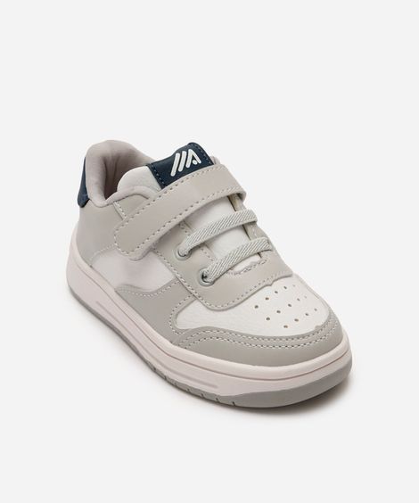 tênis infantil com velcro cinza