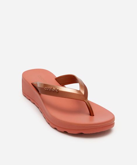 chinelo plataforma azaleia bege