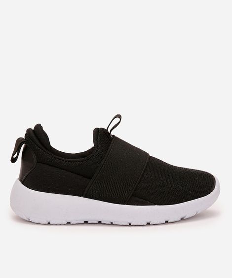 tênis infantil com elástico preto