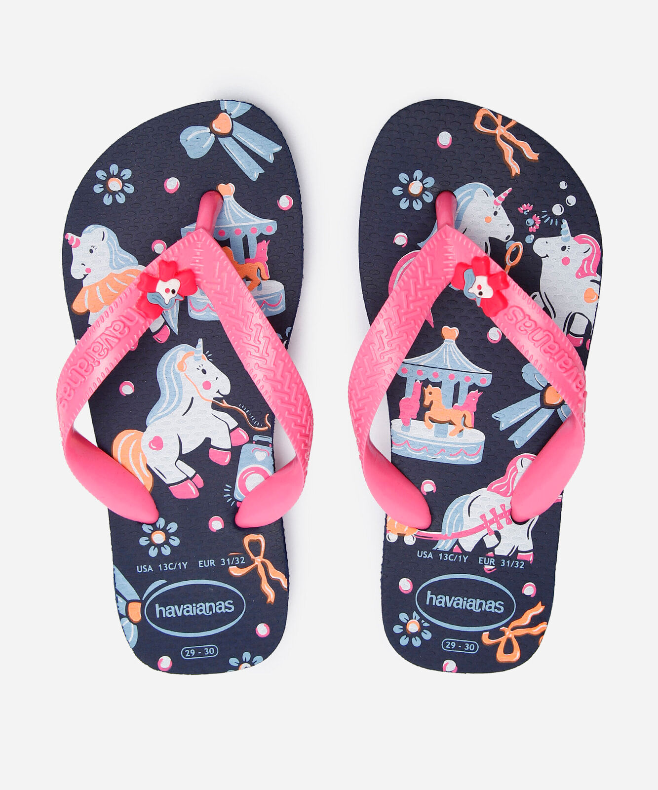 chinelo infantil havaianas fantasy azul