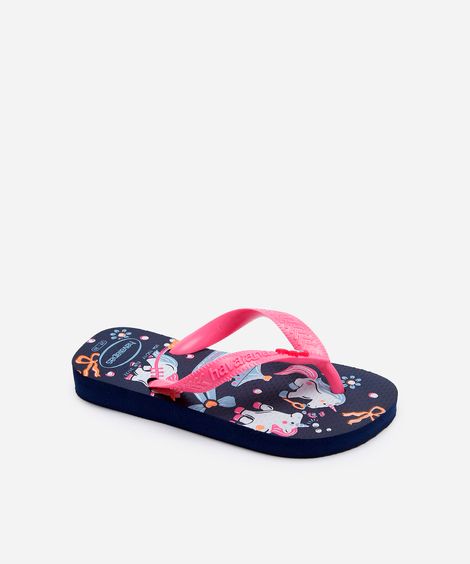 chinelo infantil havaianas fantasy azul