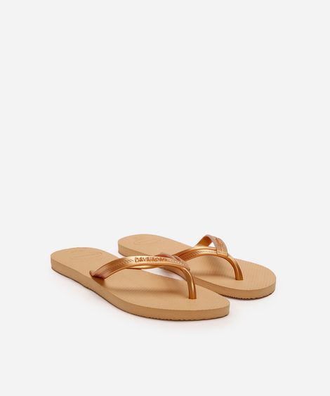 chinelo havaianas elegance dourado