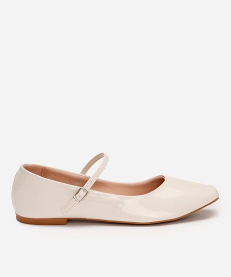 sapatilha boneca com fivela oneself off white