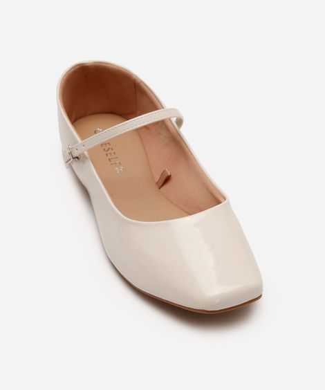 sapatilha boneca com fivela oneself off white