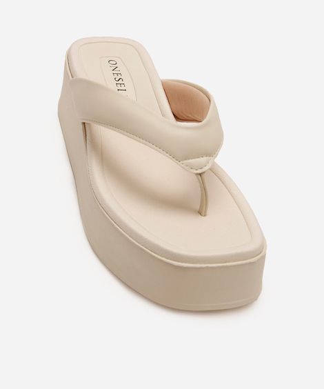 tamanco de dedo bico quadrado oneself off white